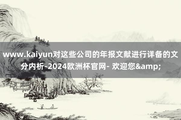 www.kaiyun对这些公司的年报文献进行详备的文分内析-2024欧洲杯官网- 欢迎您&