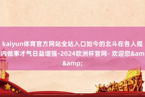 kaiyun体育官方网站全站入口如今的北斗在各人规模内做事才气日益增强-2024欧洲杯官网- 欢迎您&