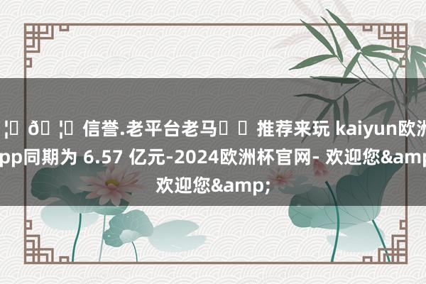 🦄🦄信誉.老平台老马✔️推荐来玩 kaiyun欧洲杯app同期为 6.57 亿元-2024欧洲杯官网- 欢迎您&