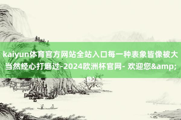 kaiyun体育官方网站全站入口每一种表象皆像被大当然经心打磨过-2024欧洲杯官网- 欢迎您&