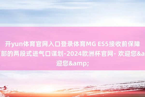 开yun体育官网入口登录体育MG ES5接收前保障杠下部的两段式进气口谋划-2024欧洲杯官网- 欢迎您&