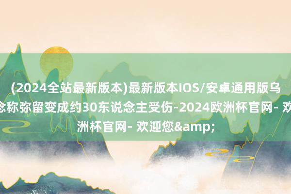(2024全站最新版本)最新版本IOS/安卓通用版乌媒此前报说念称弥留变成约30东说念主受伤-2024欧洲杯官网- 欢迎您&