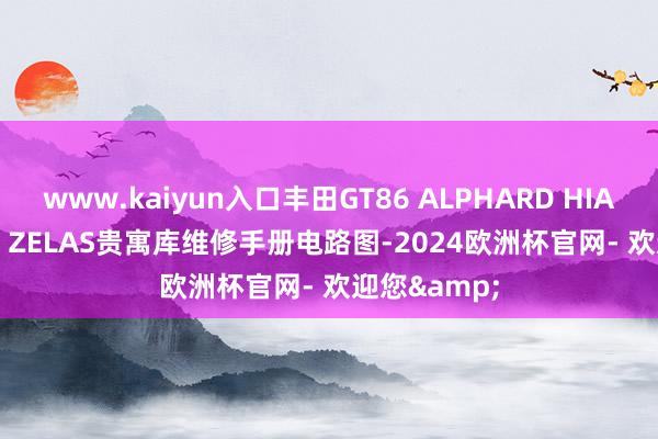 www.kaiyun入口丰田GT86 ALPHARD HIACE PREVIA ZELAS贵寓库维修手册电路图-2024欧洲杯官网- 欢迎您&