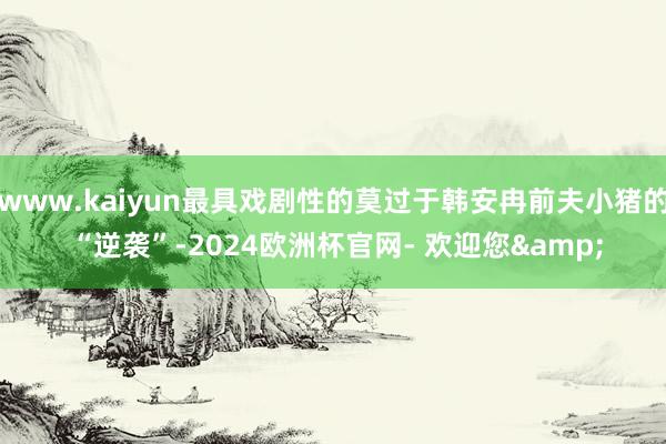 www.kaiyun最具戏剧性的莫过于韩安冉前夫小猪的 “逆袭”-2024欧洲杯官网- 欢迎您&