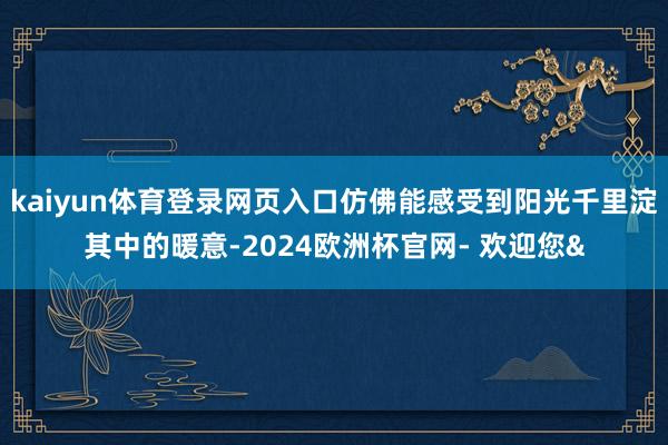 kaiyun体育登录网页入口仿佛能感受到阳光千里淀其中的暖意-2024欧洲杯官网- 欢迎您&