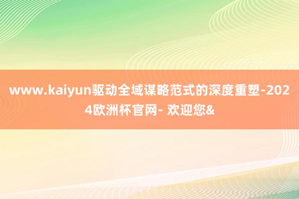 www.kaiyun驱动全域谋略范式的深度重塑-2024欧洲杯官网- 欢迎您&