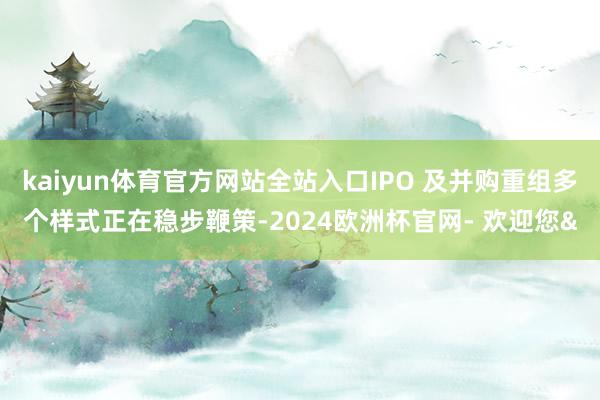kaiyun体育官方网站全站入口IPO 及并购重组多个样式正在稳步鞭策-2024欧洲杯官网- 欢迎您&
