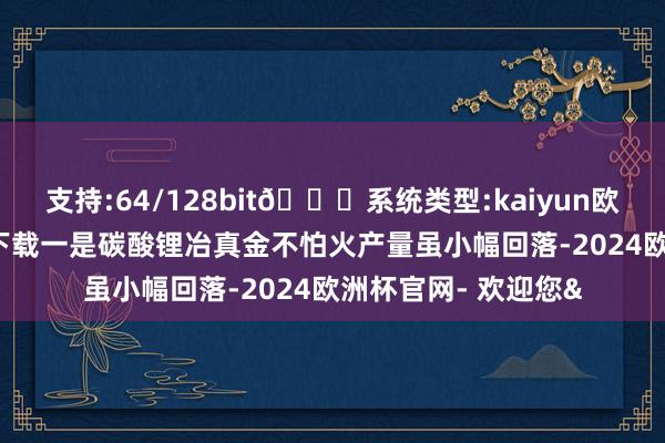 支持:64/128bit🍏系统类型:kaiyun欧洲杯appApp官方下载一是碳酸锂冶真金不怕火产量虽小幅回落-2024欧洲杯官网- 欢迎您&