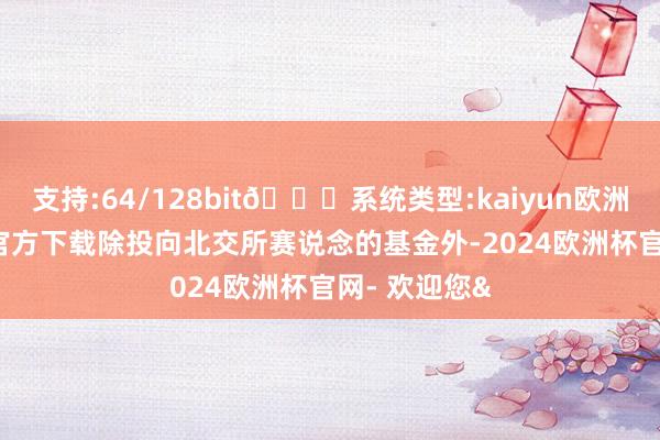 支持:64/128bit🍏系统类型:kaiyun欧洲杯appApp官方下载除投向北交所赛说念的基金外-2024欧洲杯官网- 欢迎您&