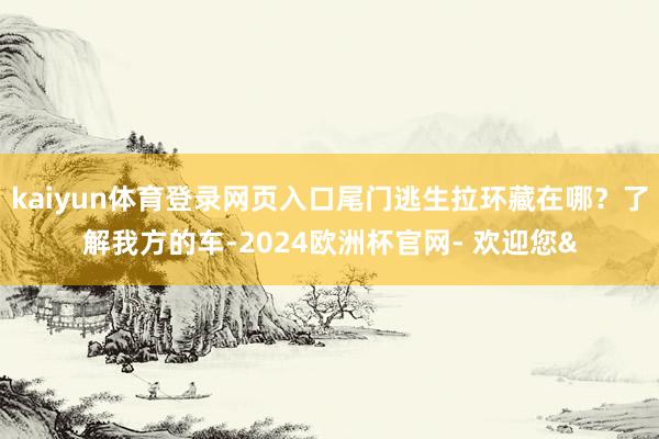 kaiyun体育登录网页入口尾门逃生拉环藏在哪？了解我方的车-2024欧洲杯官网- 欢迎您&